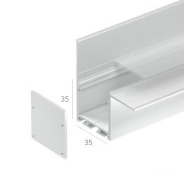 Профиль для лед ленты HOKASU S35 edgeless-w