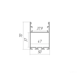Профиль с рассеивателем HOKASU 50/70