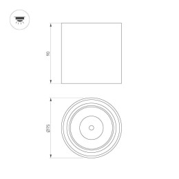 Потолочный светодиодный светильник Arlight SP-Salt-R75-8W Day4000 039380