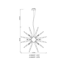 Подвесная люстра Arte Lamp Bella A1066SP-12PB