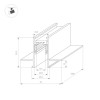 Встраиваемый магнитный шинопровод Arlight MAG-ORIENT-TRACK-2652-FDW-1000 (BK) 035566