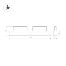 Трековый светодиодный светильник Arlight Mag-Orient-Flat-L465-16W Day4000-Mix 048189