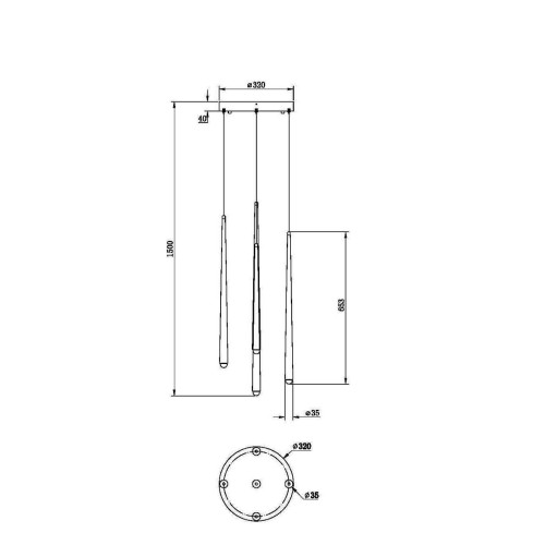 Подвесной светодиодный светильник Maytoni Cascade MOD132PL-L30BSK