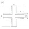 Коннектор X-образный Arlight SL-Linia55-Fantom 030134