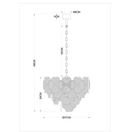 Подвесная люстра Arte Lamp Mallika A4077LM-6GO