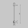 Крепление потолочное Maytoni Technical Accessories for tracks Flarity TRA158C-IPCL1-B