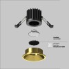 Встраиваемый светодиодный светильник Maytoni Round DL058-7W4K-BS