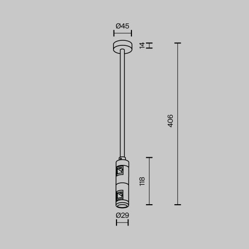 Крепление потолочное Maytoni Technical Accessories for tracks Flarity TRA158C-D1-BS