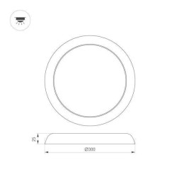 Встраиваемый светодиодный светильник Arlight CL-Fiokk-R300-25W Day4000-Mix 034467