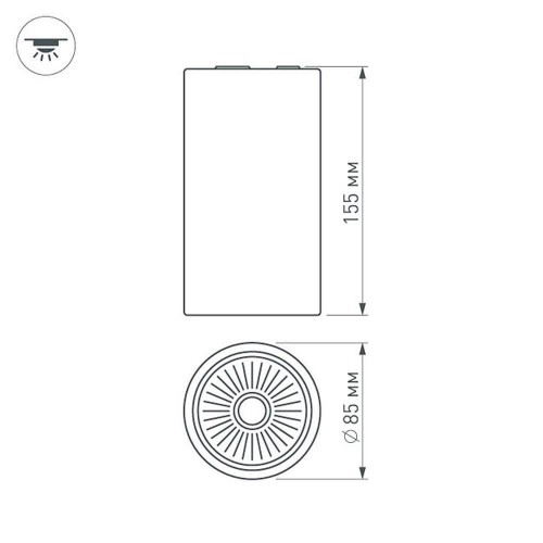 Потолочный светодиодный светильник Arlight SP-Polo-R85-1-15W Day White 40deg 022950